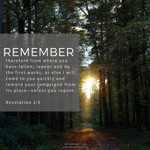 paradigm one - revelation 2 - church at ephesus - first love